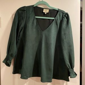 Tuckernuck Malachite Suede Easton Blouse